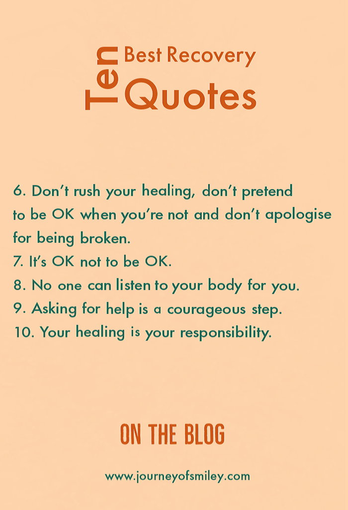 listed five best encouraging recovery quotes on Journeyofsmiley blog