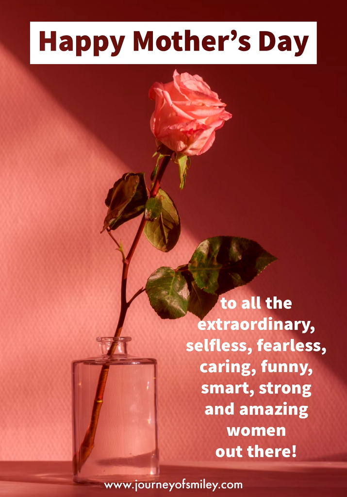 A rose in a vase, Happy Mother's Day to all women on Journeyofsmiley Blog
