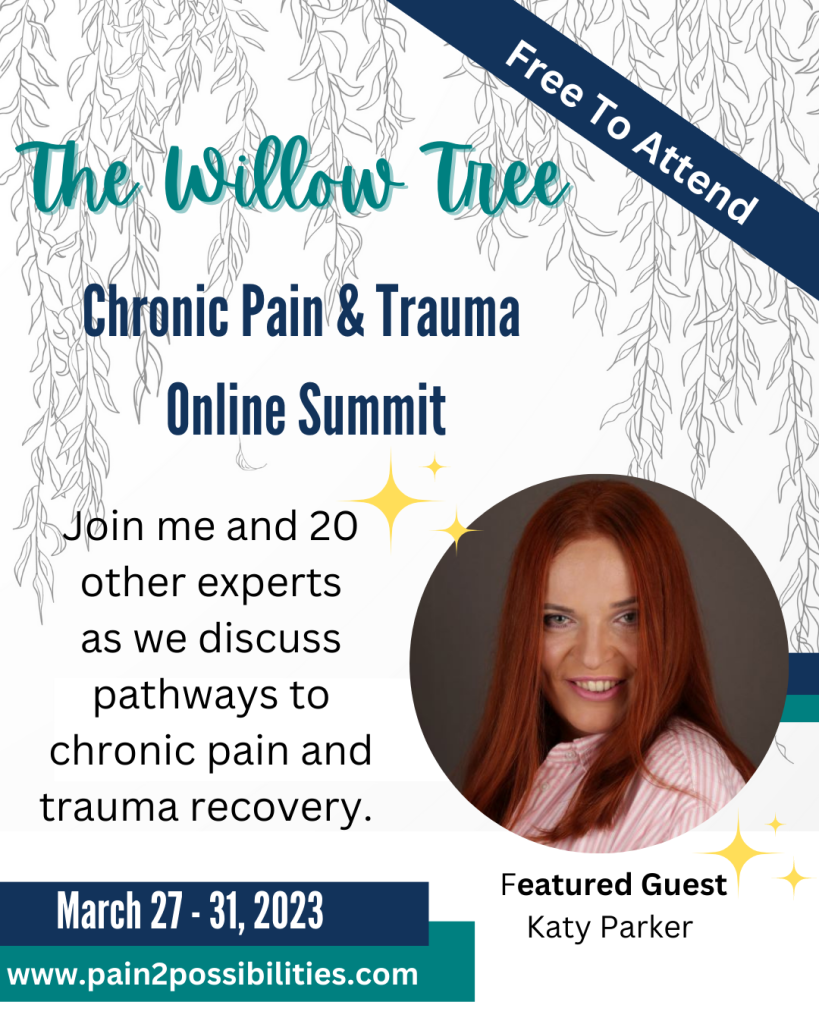 Picture of Katy Parker, speaker at the Willow Tree Chronic Pain and Trauma Online Summit, free to attend