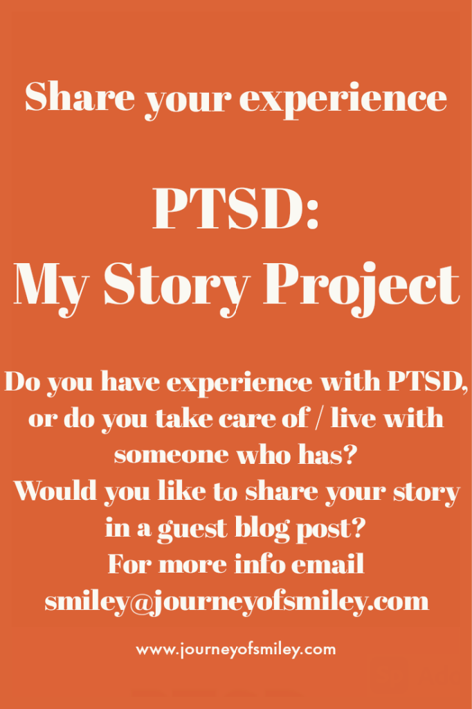 Orange background and PTSD: My Story Project guidelines on Journeyofsmiley blog
